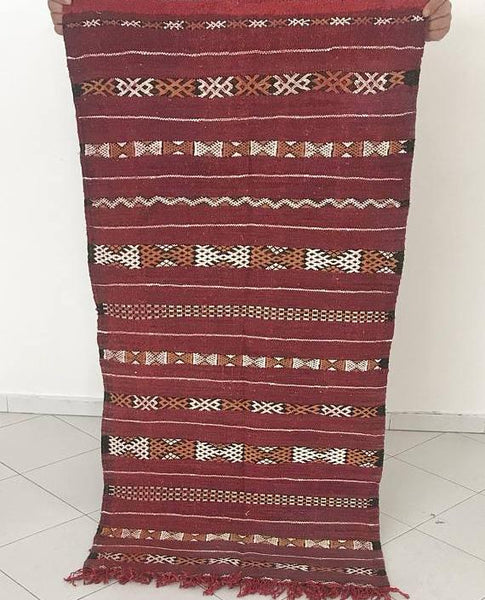 Kilim Traditional Carpet-countryman made- 5' x 2'6 '