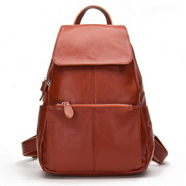 14 Colors Backpack 100% Genuine Leather Backpacks